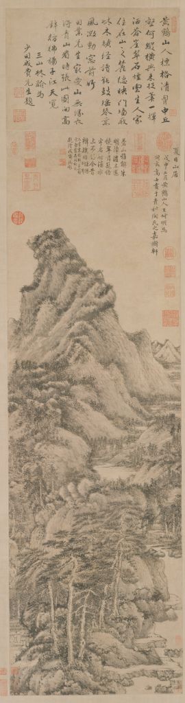 图片[1]-Wangmeng Summer Mountain Jutu Axis-China Archive